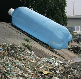 Illustration for article titled A Water Bottle for Giant Monsters Showed Up Yesterday in Sao Paulo
